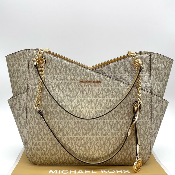 Michael Kors Large X Chain Shoulder Tote Bag - Picture 2 of 8